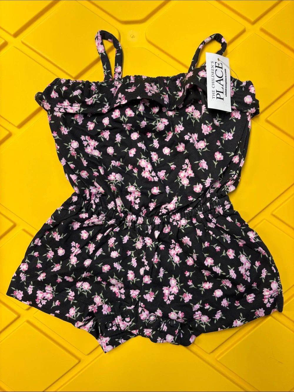 The Children's Place Baby Girls Size 9-12 Month Romper Pink Floral Print NWT $19